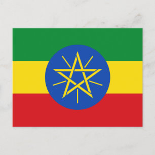 Vlag van Ethiopië Briefkaart