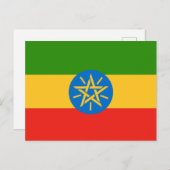 vlag van Ethiopië Briefkaart (Voorkant / Achterkant)