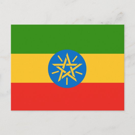 vlag van Ethiopië Briefkaart (Voorkant)