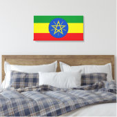 vlag van Ethiopië Canvas Afdruk (Insitu (Slaapkamer))