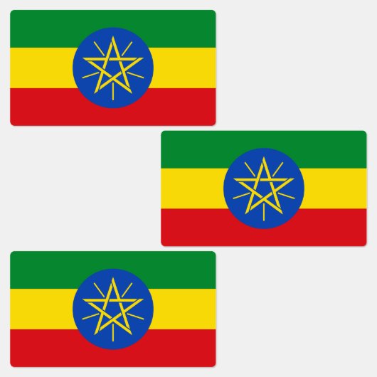 Vlag van Ethiopië Labels (Groep)