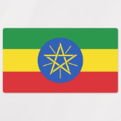 Vlag van Ethiopië Labels (Design 1)