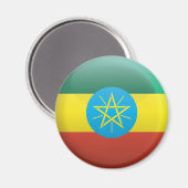 vlag van Ethiopië Magneet (Voorkant / Achterkant)