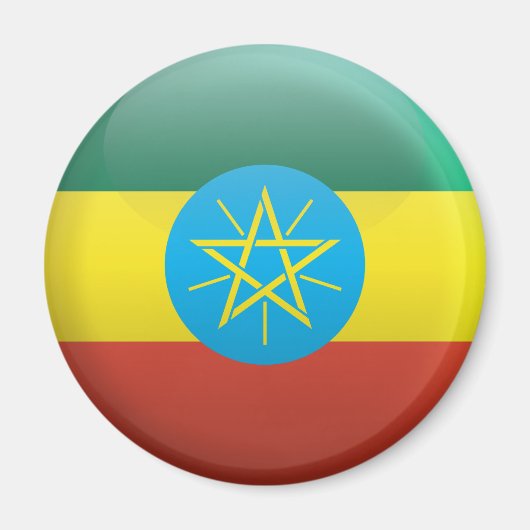 vlag van Ethiopië Magneet (Voorkant)