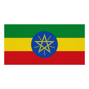 Vlag van Ethiopië Perfect Poster