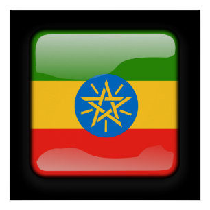 vlag van Ethiopië Perfect Poster