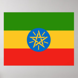 vlag van Ethiopië Poster