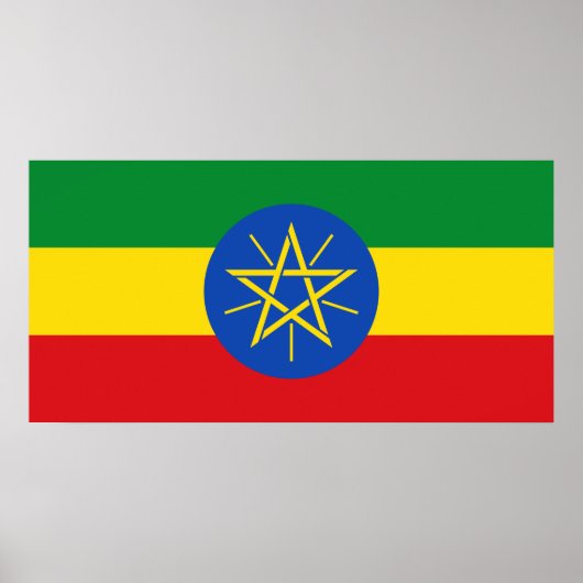 vlag van Ethiopië Poster (Voorkant)