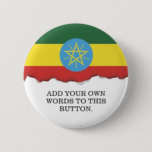 vlag van Ethiopië Ronde Button 5,7 Cm (Voorkant)