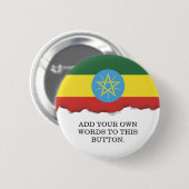vlag van Ethiopië Ronde Button 5,7 Cm (Voorkant /achterkant)