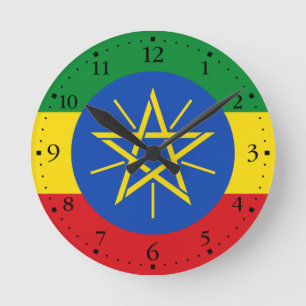 Vlag van Ethiopië Ronde Klok