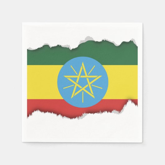 vlag van Ethiopië Servet (Voorkant)