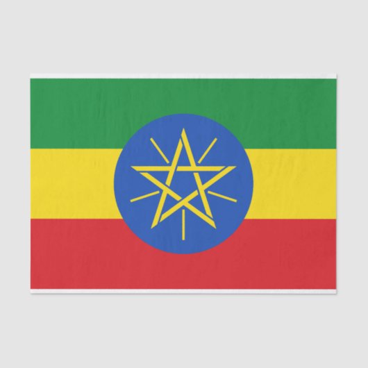 Vlag van Ethiopië Tissuepapier (Voorkant)