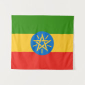 vlag van Ethiopië Wandkleed (Voorkant (horizontaal))