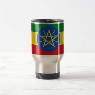 Vlag van Ethiopiës Travel/Commuter-Mok Reisbeker