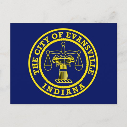 Vlag van Evansville, Indiana Briefkaart (Voorkant)