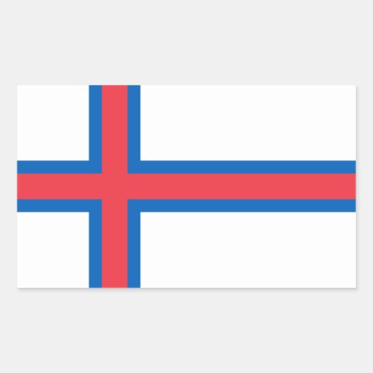 Vlag van Faeröer Rechthoekige Sticker (Voorkant)