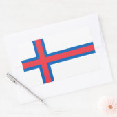 Vlag van Faeröer Rechthoekige Sticker (Envelop)