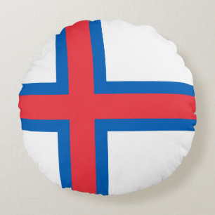 Vlag van Faeröer Rond Kussen