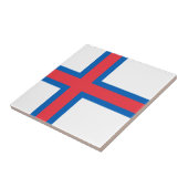 Vlag van Faeröer Tegeltje (Zijkant)