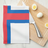 Vlag van Faeröer Theedoek (Quarter Fold)