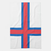 Vlag van Faeröer Theedoek (Verticaal)