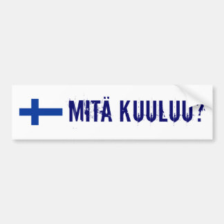 vlag van finland, Mita Kuuluu? Bumpersticker