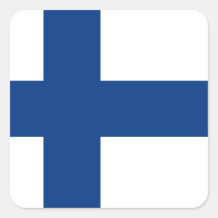 Vlag van Finland Vierkante Sticker