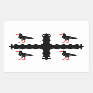 Vlag van Flintshire rechthoekige sticker