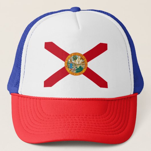 Vlag van Florida: De Sunshine State van Floridians Trucker Pet (Voorkant)
