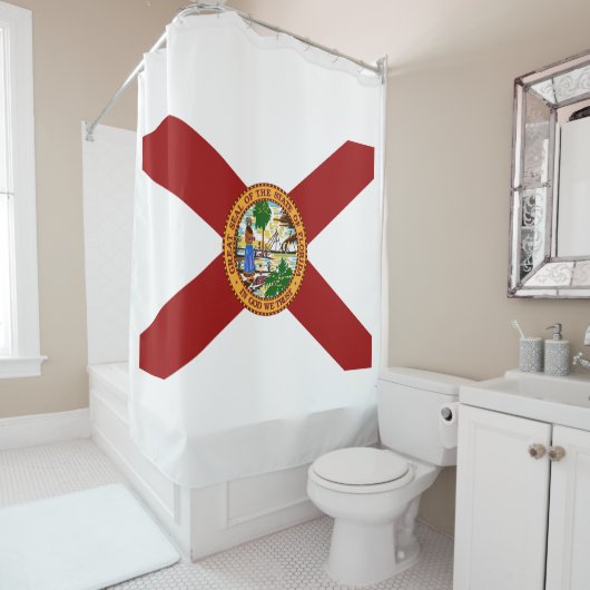 vlag van Florida Douchegordijn (In situ)