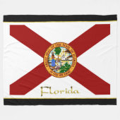 vlag van Florida Fleece Deken (Voorkant (Horizontaal))