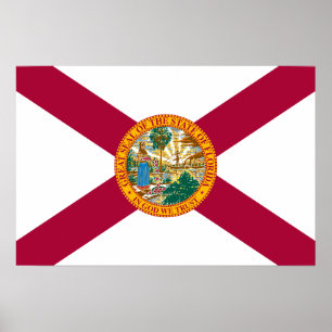 Vlag van Florida Poster