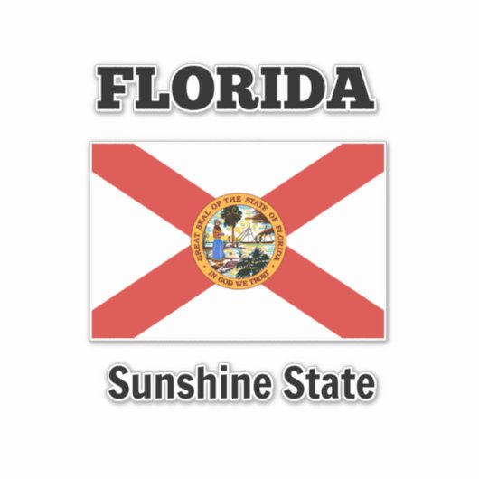 Vlag van Florida Sticker (Voorkant)