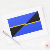 Vlag van Folsom, Californië Rechthoekige Sticker (Envelop)