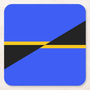 Vlag van Folsom, Californië Vierkante Kartonnen Onderzetter