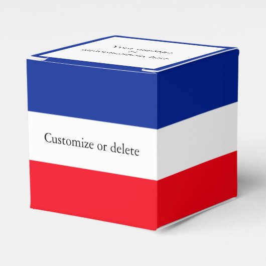 Vlag van Frankrijk Franse kleuren Custom Bedankdoosjes (Voorkant Zijde)
