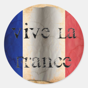 Vlag van Frankrijk Klassieke Ronde Sticker