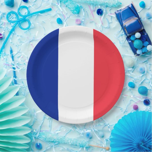 Vlag van Frankrijk Papieren Bordje (Feest)
