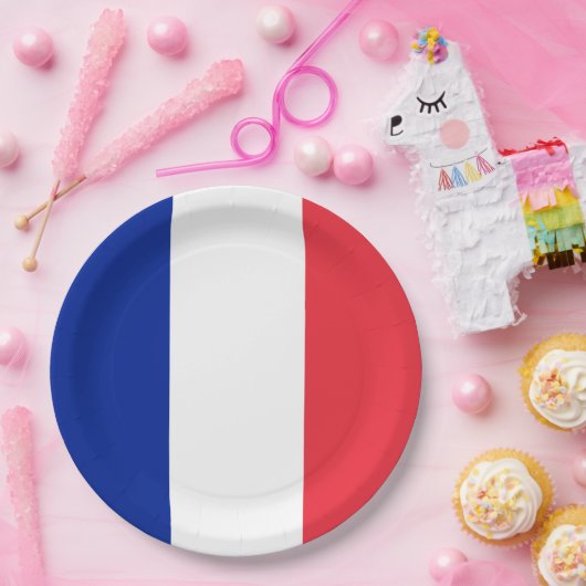 Vlag van Frankrijk Papieren Bordje (Feest)