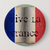 Vlag van Frankrijk Ronde Button 4,0 Cm (Voorkant)