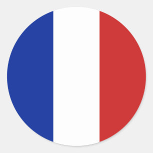 Vlag van Frankrijk Ronde Sticker