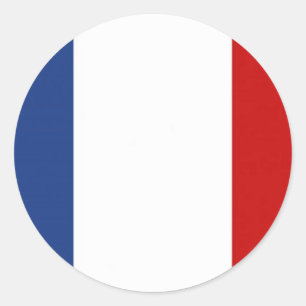 Vlag van Frankrijk Ronde Sticker