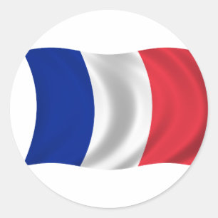 Vlag van Frankrijk Ronde Sticker