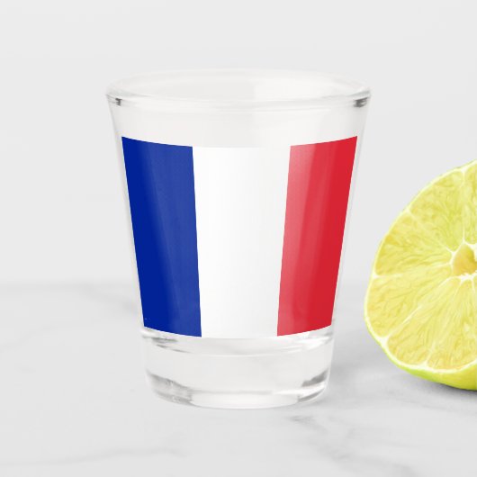 Vlag van Frankrijk Shot Glas (Voorkant)
