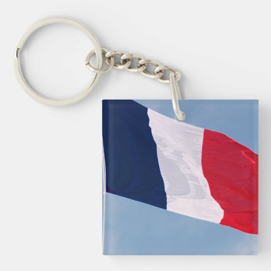 Vlag van Frankrijk Sleutelhanger (Voorkant)