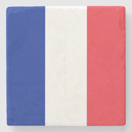 Vlag van Frankrijk Stenen Onderzetter (Voorkant)