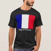 Vlag van Frankrijk Unisex Basic Dark T-shirt (Voorkant)