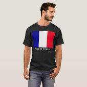 Vlag van Frankrijk Unisex Basic Dark T-shirt (Voorkant volledig)