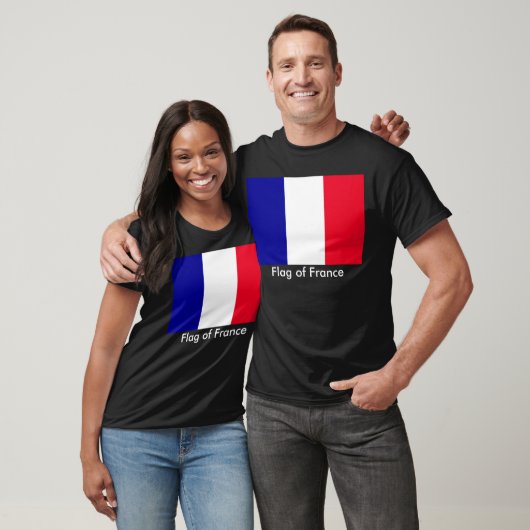 Vlag van Frankrijk Unisex Basic Dark T-shirt (Unisex)